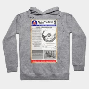 Rusty Vintage Civil Defense Sign - Intelligent Carrot's Saucer Hoodie